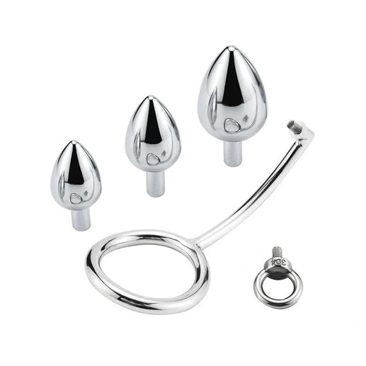 Stainless Anal Ring Cock 4663 DiscreetChoice Steel Hook Set with 1104